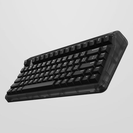 Iqunix OG80 Dark Side kabellose mechanische Tastatur (schwarz, US-Layout (QWERTZ), Gateron-Rot, 80 % (TKL), RGB-LEDs, Hot-Swap-fähig, PBT, 2,4 GHz | Bluetooth 5.1 | USB-C)