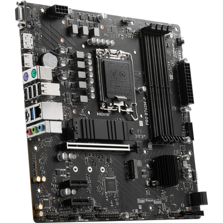 MSI Pro B760M-P Sockel 1700 Mainboard (schwarz, RAID, GB-LAN, Sound, µATX)