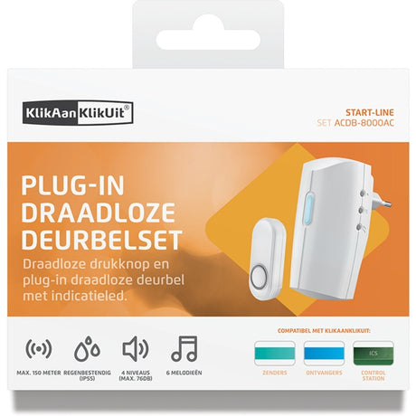 Klikaanklikuit 1066417 – Gong mit Druckknopf acdb-8000ac | 1 Stk