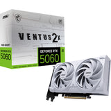 MSI Geforce RTX 5060 8G Ventus 2x OC White Grafikkarte (weiß, 3x Display Port, 1x HDMI)