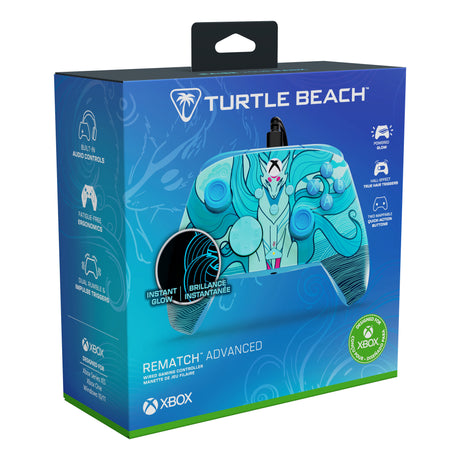 Erweiterter kabelgebundener Turtle Beach Rematch-Controller (Blue Kitsune, Xbox Series X|S, Xbox One, PC)