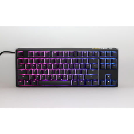 Ducky One 3 Classic TKL RGB mechanische Tastatur (Schwarz, US-Layout (QWERTY), Cherry MX Speed Silver, 80 % (TKL), RGB-LEDs, Double-Shot PBT, Hot-Swap-fähig, Quack-Mechanik)