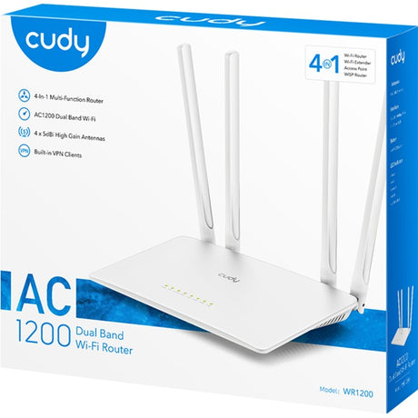Cudy AC1200 WLAN-Router (weiß, App)