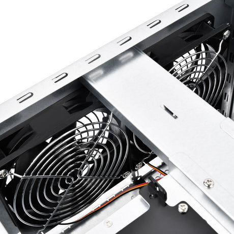 Silverstone CS381b v1.1 Rackgehäuse (schwarz | 2x USB-A 3.2 (5 Gbit s) | 2x Audio)