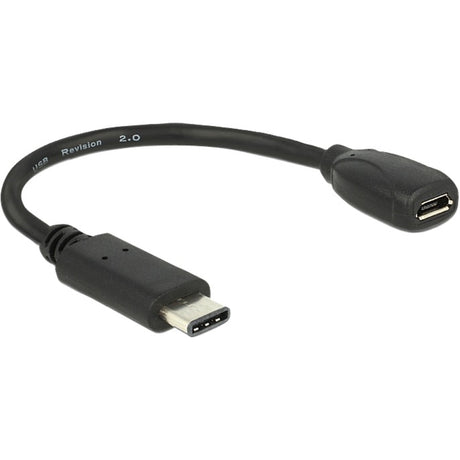 Delock USB-C 2.0 > USB Micro-B Adapter (schwarz, 0,15 Meter)