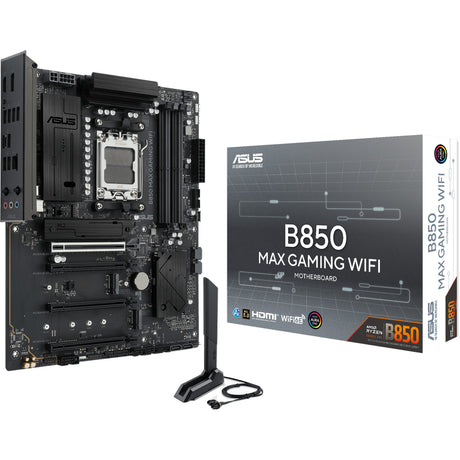Asus b850 max gaming wifi socket am5 moederbord (raid, 2.5gb-lan, wi-fi 6e, bt, sound, atx)
