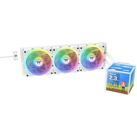 Thermaltake Minecube 360 Ultra Arbb Sync AIO Flüssigkeitskühler – Snow Edition Wasserkühlung (weiß)