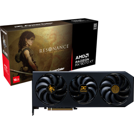 Powercolor radeon rx 9070 xt hellhound 16gb gddr6 resonance edition grafische kaart (rdna4, gddr6, 3x displayport, 1x hdmi)