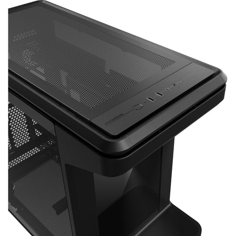 Cooler Master Masterframe 360 Stage LCD Midi-Tower-Gehäuse (schwarz | 2x USB-A | 1x USB-C | gehärtetes Glas)