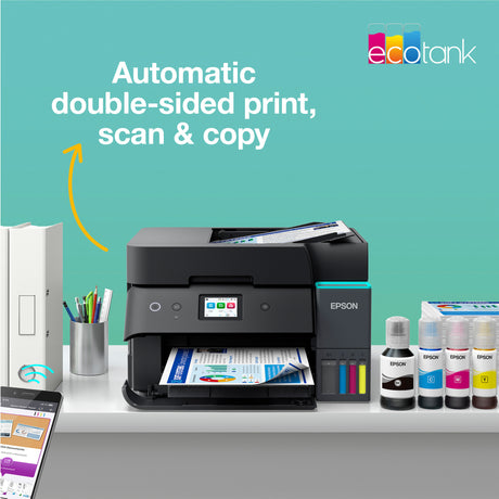 Epson ecotank et-4950 All-in-One-Tintenstrahldrucker (Schwarz, Fax, Scannen, Kopieren, WLAN, inklusive bis zu 3 Jahre Tinte)