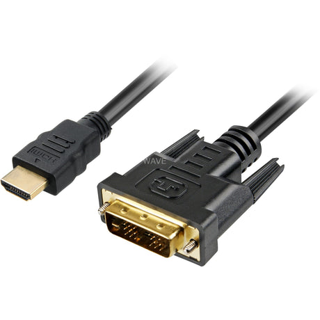 Sharkoon HDMI > DVI-D (18+1) Adapter (schwarz, 1 Meter)