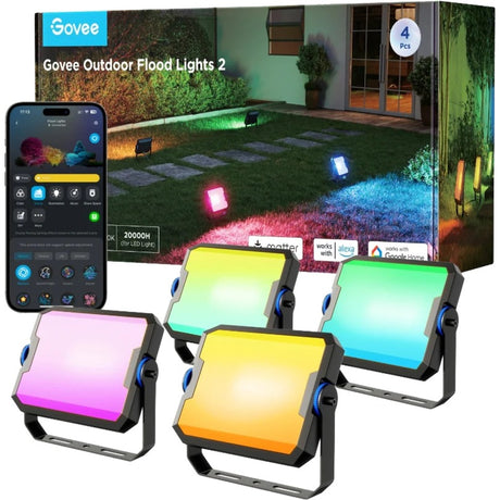 Govee Smart Ground Lighting Matter RGBWW – 4er-Pack für den Außenbereich