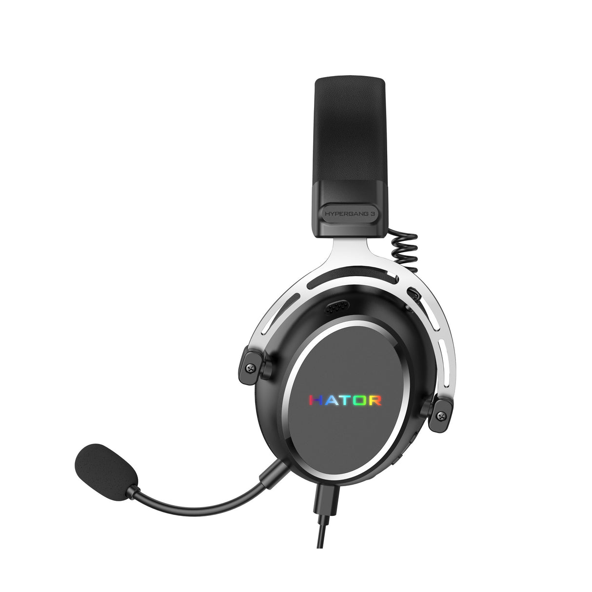 Hator hypergang 3 usb over-ear gaming headset (zwart, rgb, 7.1 virtual surround, usb bluetooth)