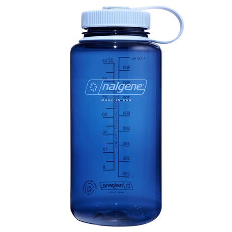 Nalgene Wide Mouth Sustain Wasserflasche, 1 Liter Trinkflasche (Indigo)