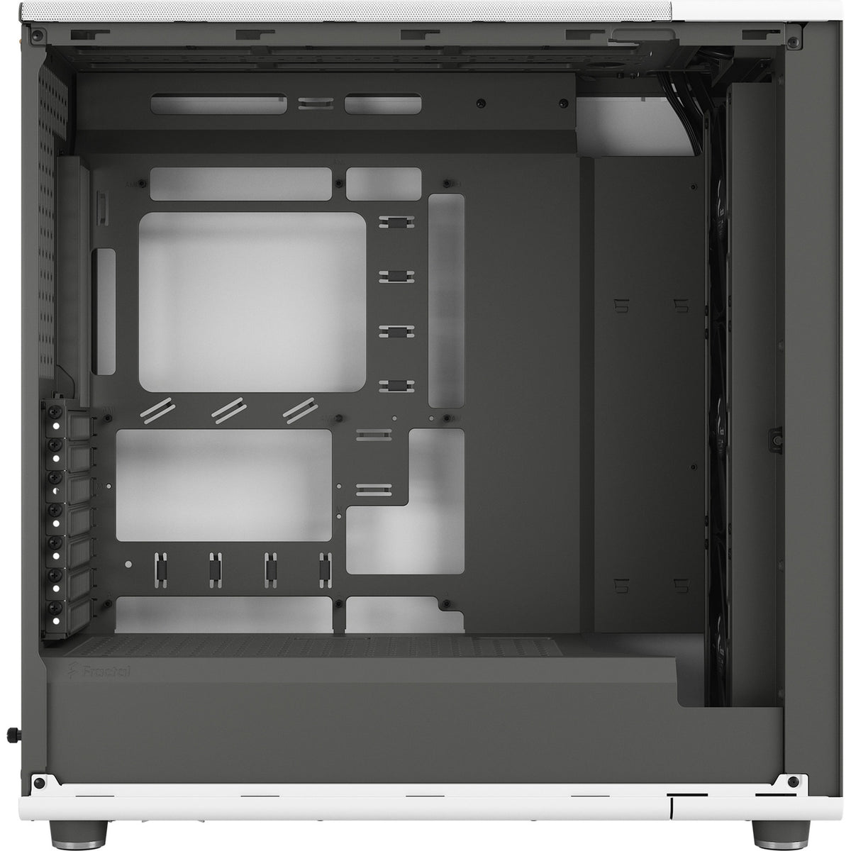 Fractal Design North XL RC Chalk White TG Clear Midi-Tower-Gehäuse (weiße Holzfarbe | 2x USB-A | 1x USB-C | gehärtetes Glas)