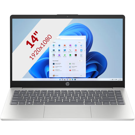 Hp 14-em0015nd (bn6k6ea) 14 laptop (zilver | ryzen 5 7520u | radeon graphics | 8 gb | 512 gb ssd)