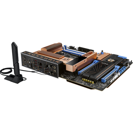 Asus rog crosshair 2006 socket am5 moederbord (zwart brons, raid, 5 gb-lan, 10 gb-lan, wi-fi 7, bt, sound, atx)
