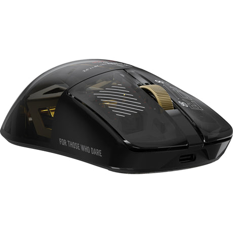 Asus rog harpe ii extreme edition 20 gaming mouse (zwart goud, 65.000 dpi, usb bluetooth 5.1 2.4ghz)