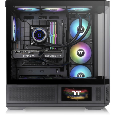 Thermaltake View 370 tg argb Midi-Tower-Gehäuse (schwarz | 2x USB-A | 1x USB-C | RGB | gehärtetes Glas)