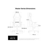 Dxracer master xl grey fabric gamestoel (grijs)