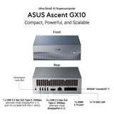 Asus ascent gx10 arm v9.2-a 128 1 mini-pc (donkergrijs | nvidia gb10 grace blackwell | dgx spark | nvlink-c2c | 128 gb | 1 tb ssd)