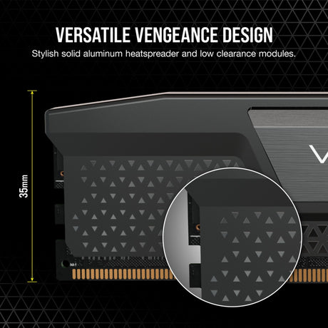 Corsair Vengeance 32 GB DDR5-5200 (2x 16 GB) RAM (schwarz, cmk32gx5m2b5200c40, xmp 3.0)