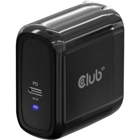 Club 3D Reiseladegerät PPS 65W Gan-Technologie (schwarz, USB-C, Power Delivery (PD) 3.0)