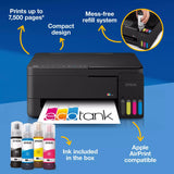 Epson ecotank et-2912 all-in-one inkjetprinter (zwart, scannen, kopiëren, wi-fi, inclusief tot 3 jaar inkt, c11cl62406)