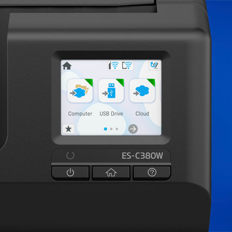 Epson ES-C320W kompakter A4-Dokumentenscanner mit WLAN-Konnektivität und U-Path (Schwarz, A4, A5, A6, B5)