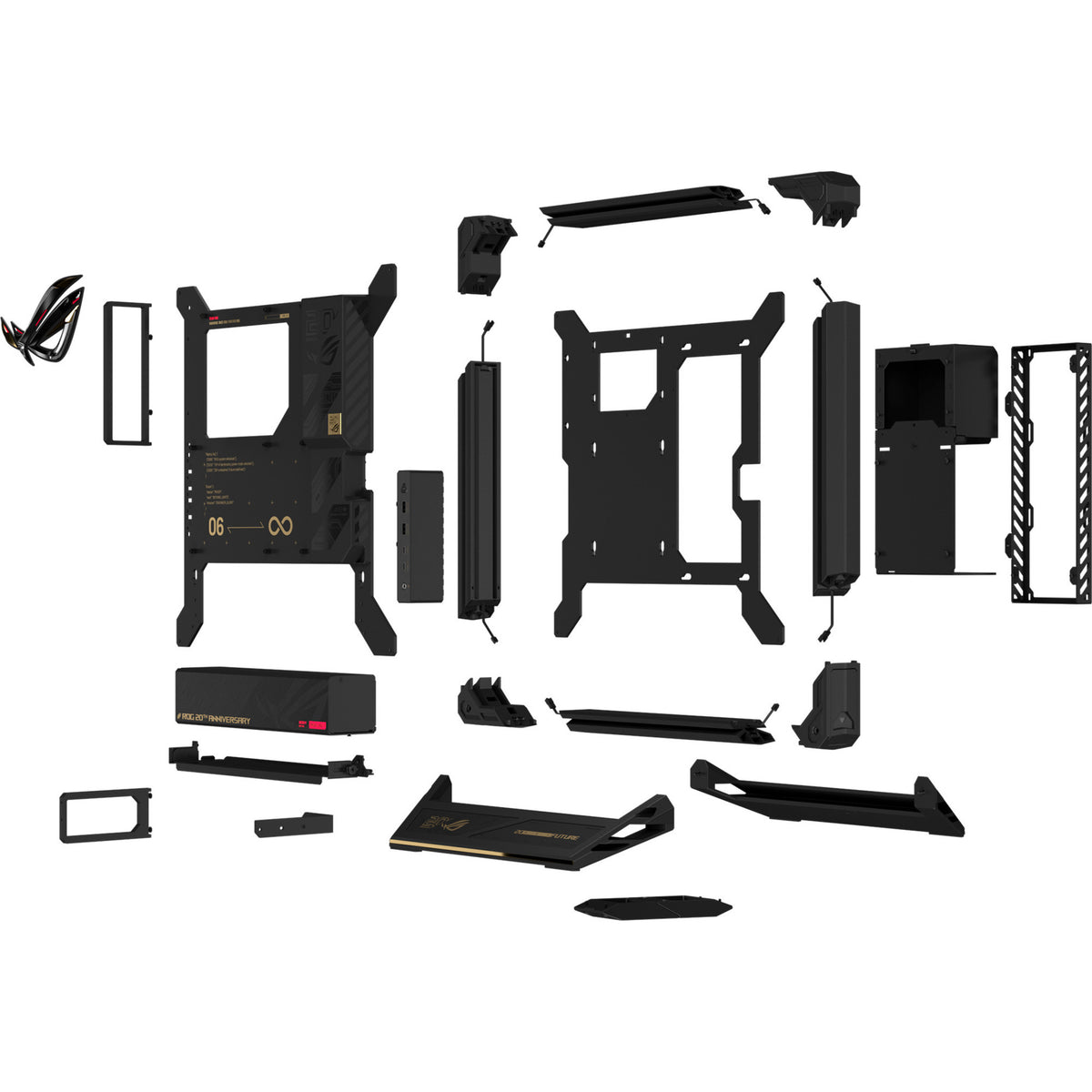 Asus rog gr20 edition 20 midi tower behuizing (zwart | 2x usb-a | 2x usb-c | rgb)