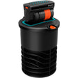 Gardena Versenk-Viereckregner OS 140 Sprinkler (schwarz orange, 8223-20)