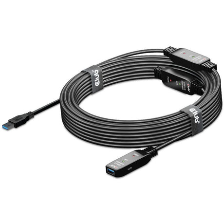 Club 3D USB 3.2 Gen 1 Aktives Repeater-Verlängerungskabel (Schwarz, 15 Meter)