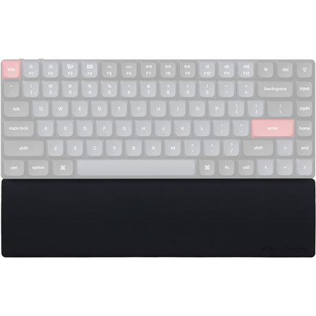 Keychron Silikon-Handballenauflage für K3 K3 Pro K3 Max K7 K7 Pro Handgelenkauflage (schwarz, niedriges Profil)