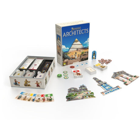 Asmodee 7 Wunder: Architekten-Brettspiel (Niederländisch, 2 - 7 Spieler, 25 Minuten, ab 8 Jahren)