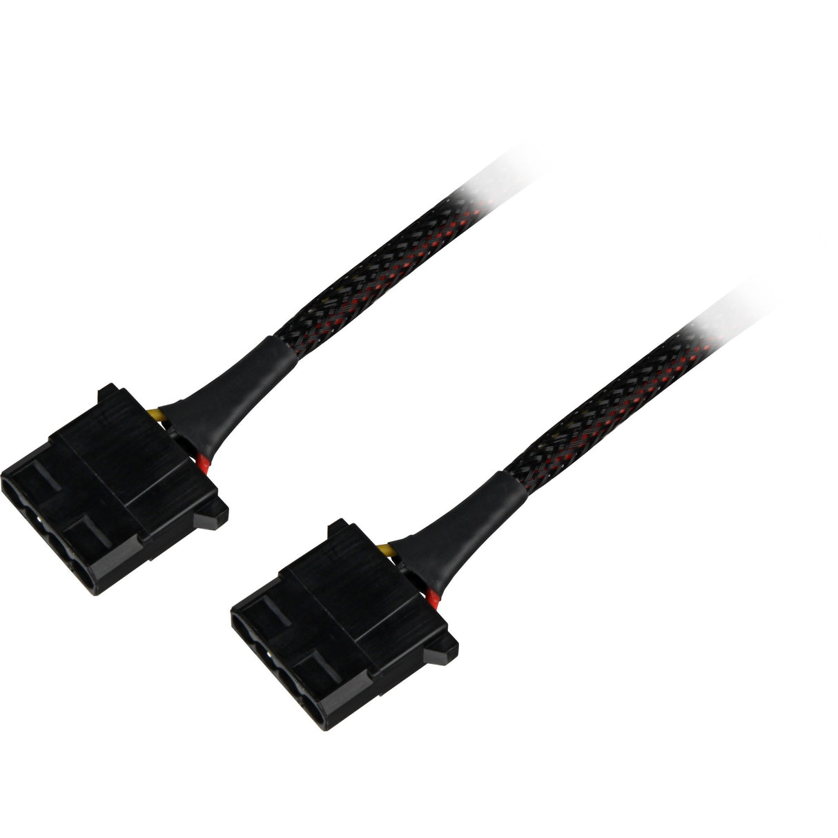 Sharkoon 5,25 4-Pin (Stecker) auf 5,25 4-Pin (Buchse) Y-Strom-Splitterkabel (schwarz, 6 Zoll)