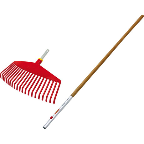 Wolf-garten Multi-Star UI-M Multi Rake + Multi-Star ZM 140 Eschenstiel (rote Holzfarbe)