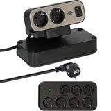 Brennerstuhl brennerstuhl®estilo Duplex-Steckdosenleiste mit Überspannungsschutz, 1x USB C, 1x USB A, 9x Kontakte - 1153580210