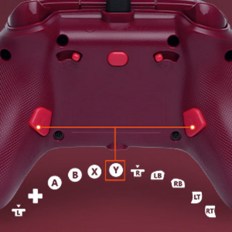Powera Advantage Controller mit Kabel für die Xbox Series x|s – Red Fire (rot, Xbox Series x|s, Xbox One, PC)