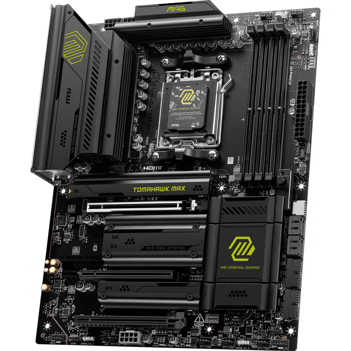 MSI Mag B850 Tomahawk Max WiFi Sockel AM5 Mainboard (RAID, 5GB-LAN, WiFi 7, BT, Sound, ATX)