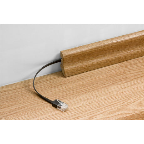 Goobay Cat 6a flaches Patchkabel u UTP, 5 Meter Kabel (schwarz blau)