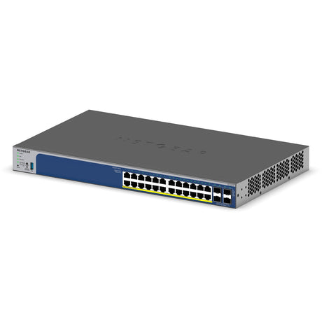 Netgear 24-Port-Gigabit-PoE+-Smart-Switch mit 4 SFP+-Ports (grau, 10 g, intelligent verwaltet)
