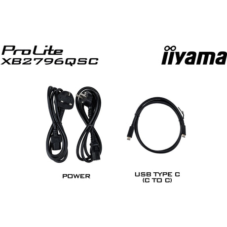 Iiyama prolite xb2796qsc-b1 27 monitor (zwart (mat), 75 hz, hdmi, usb-c, audio)