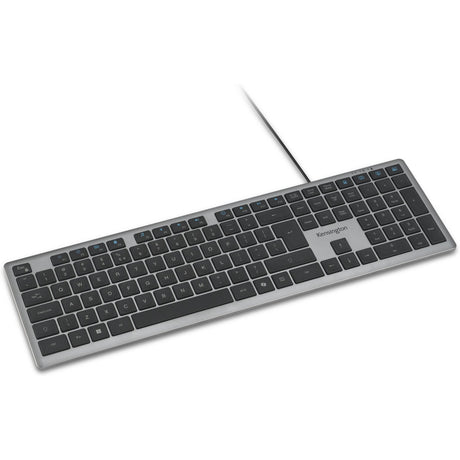 Kensington KB515 EQ USB-C USB-A kabelgebundene Tastatur (grau, US-internationales Layout (QWERTY), Scherenschalter, 100 %)
