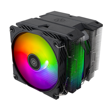 Silverstone SST-HYD140-ARGB CPU-Kühler (4-Pin-PWM-Lüfteranschluss, 4-1 Pin ARGB (5V LED))