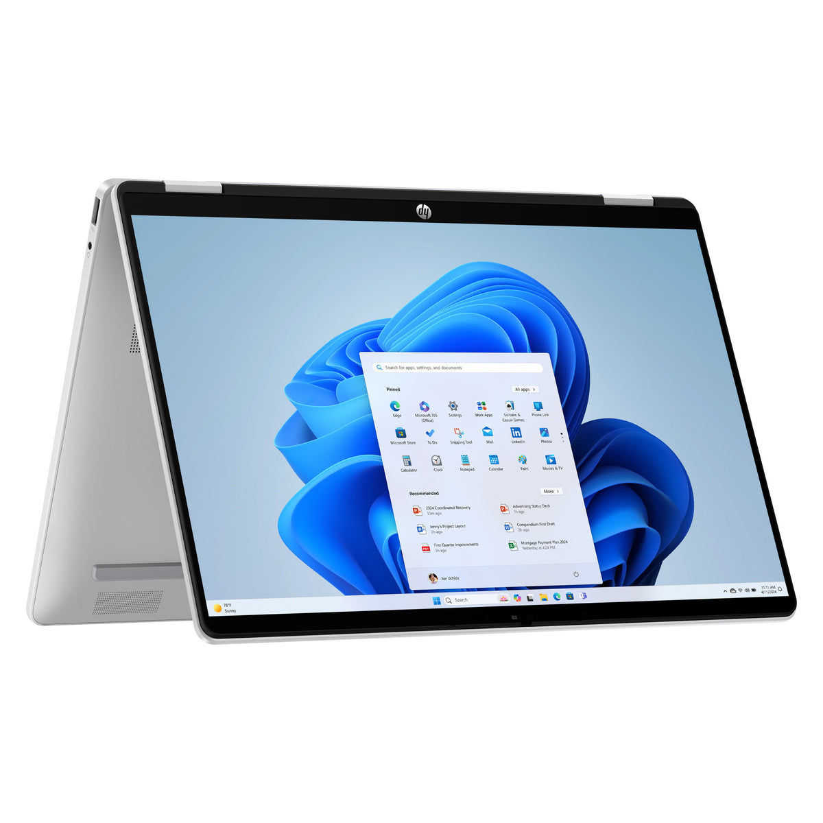 Hp omnibook 5 flip 2-in-1 14-fp0250ndx 14 laptop (zilver | core 5 120u | intel graphics | 8 gb | 512 gb ssd | touch)