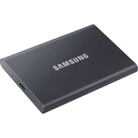 Externes SSD-Laufwerk Samsung grau 57 mm x 85 mm x 8 mm