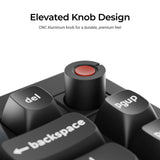Keychron v1w-d4 8k qmk wired custom mechanical keyboard (zwart, us lay-out (qwerty), super banana, 75%, rgb leds, double-shot pbt, hot swap, 8k, knop)