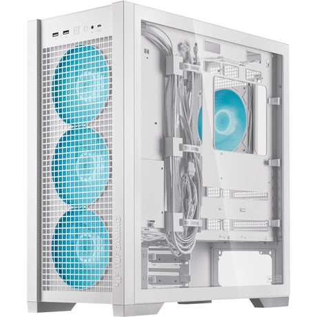 Asus TUF Gaming GT302 ArGB Midi-Tower-Gehäuse (weiß | 2x USB-A | 1x USB-C | RGB | gehärtetes Glas)