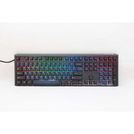 Ducky One 3 Pro, Gaming-Tastatur (Schwarz, US-Layout, Cherry MX2A Blue, RGB-LED, Double-Shot PBT, Quack-Mechanik, Hot-Swap)