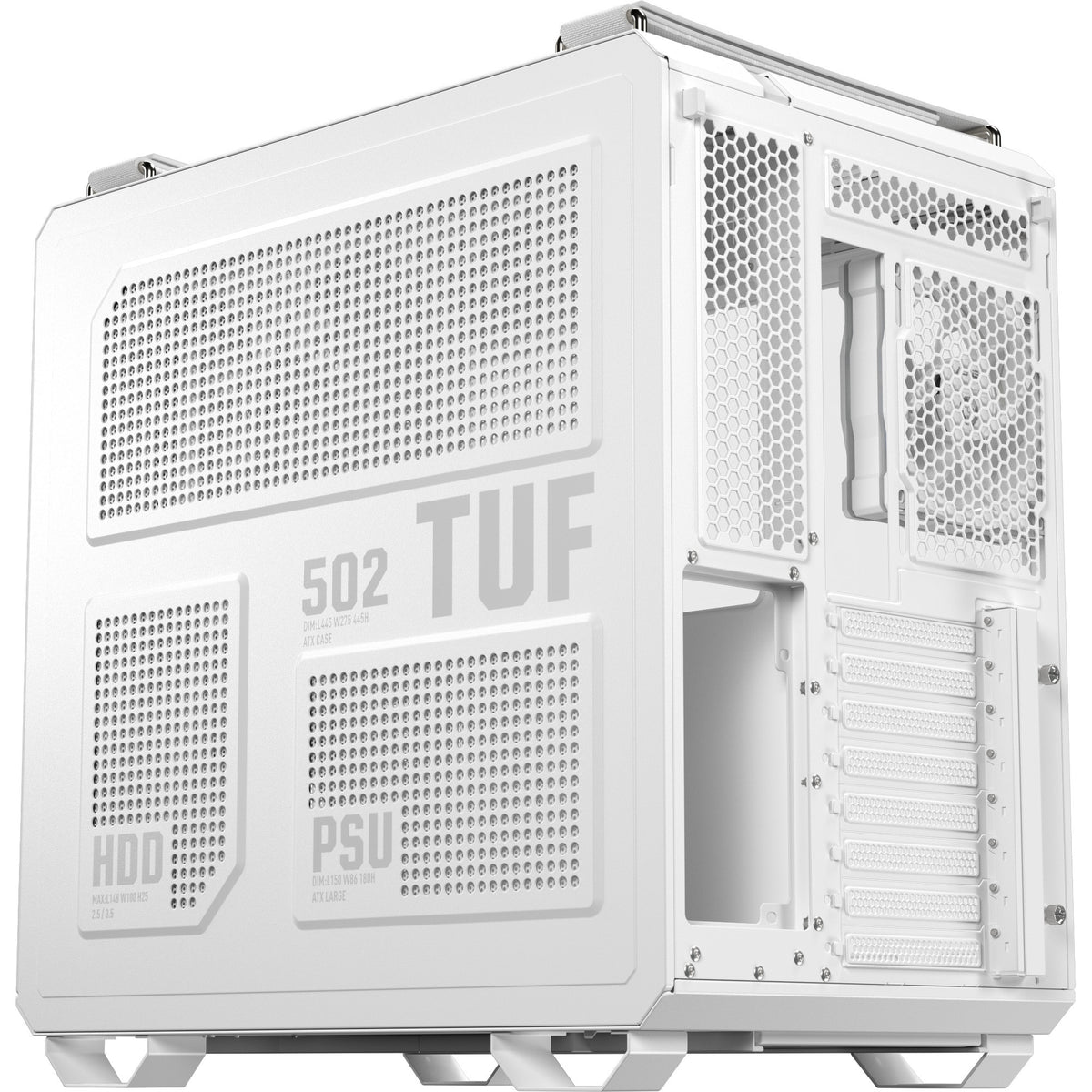 Asus TUF Gaming GT502 Horizon ArGB Midi-Tower-Gehäuse (weiß | 3x USB-A | 1x USB-C | gehärtetes Glas)
